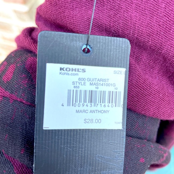 Marc Anthony, Short Sleeve, Shirt, Burgundy, Size Large - Picture 4 of 4